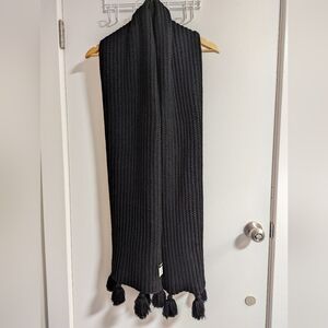 J. Crew Black Acrylic Knit Scarf